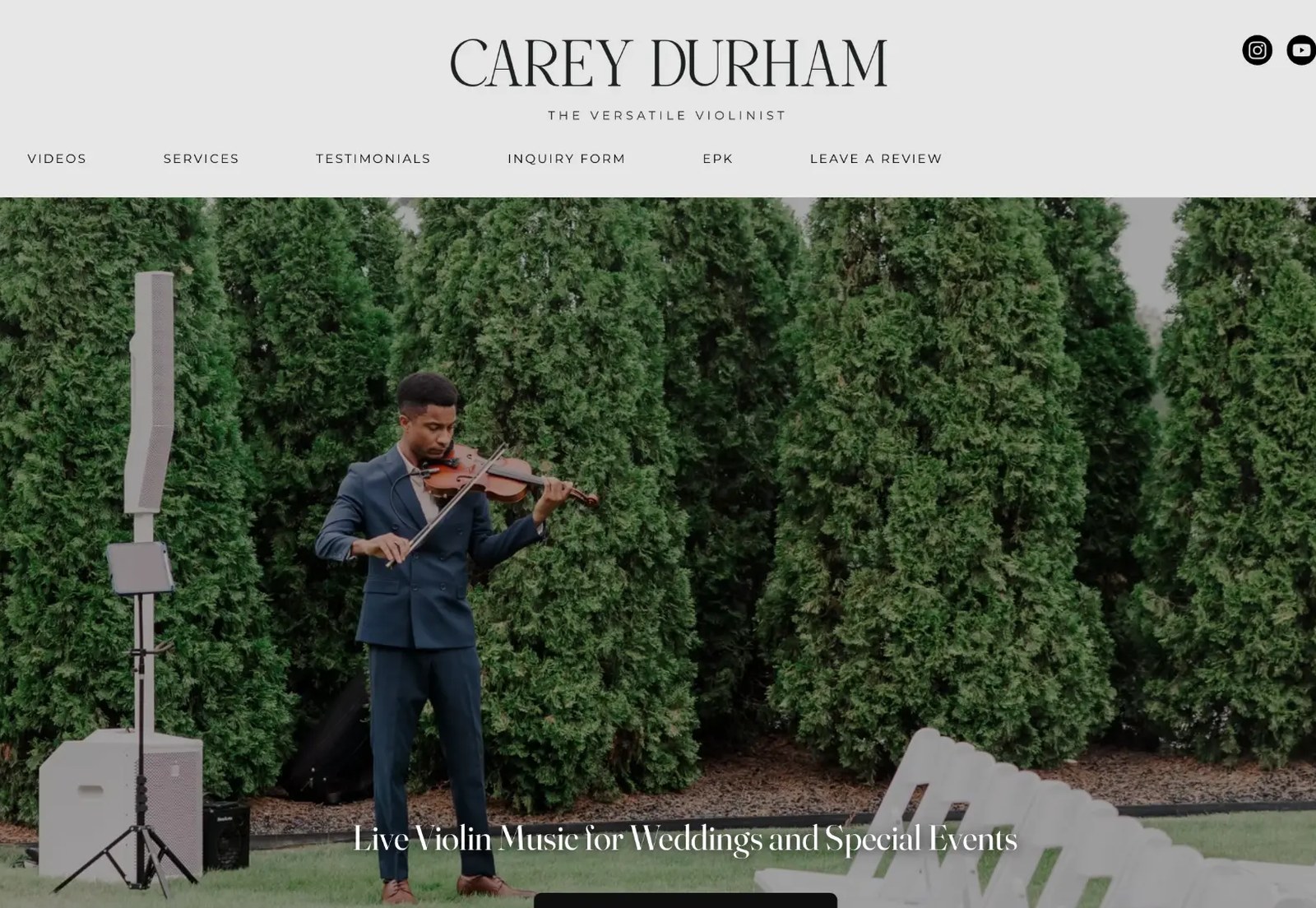 Carey Durham website screenshot