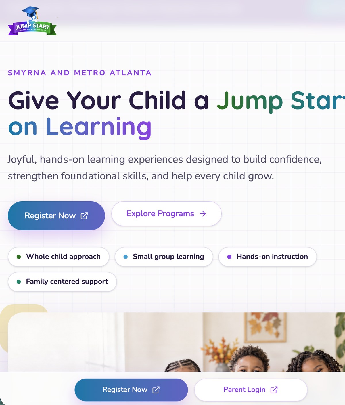 Jump Start Learning website screenshot